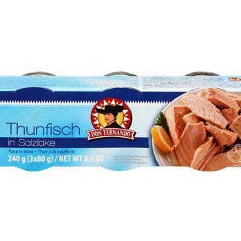 Thunfisch in Salzlake 240g (3x80g)