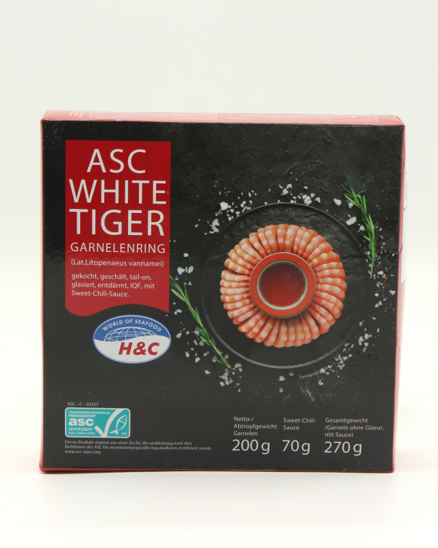 Garnele White Tiger Ring mit Sauce